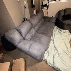 Long Grey Soft Couch