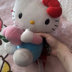 Hello Kitty Peach Plushie 