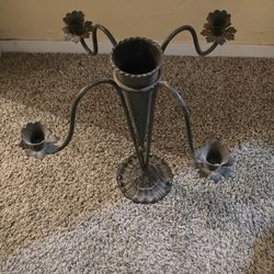 Iron Candle And Bouquet Holder