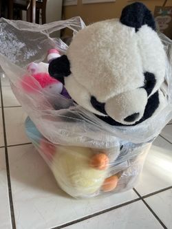 A bag of stuffed toys