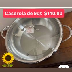 Caserola Grande Para Cosinar Abundante Comidas $140.00  Acero Inoxidable Princes House Ventas Finales 