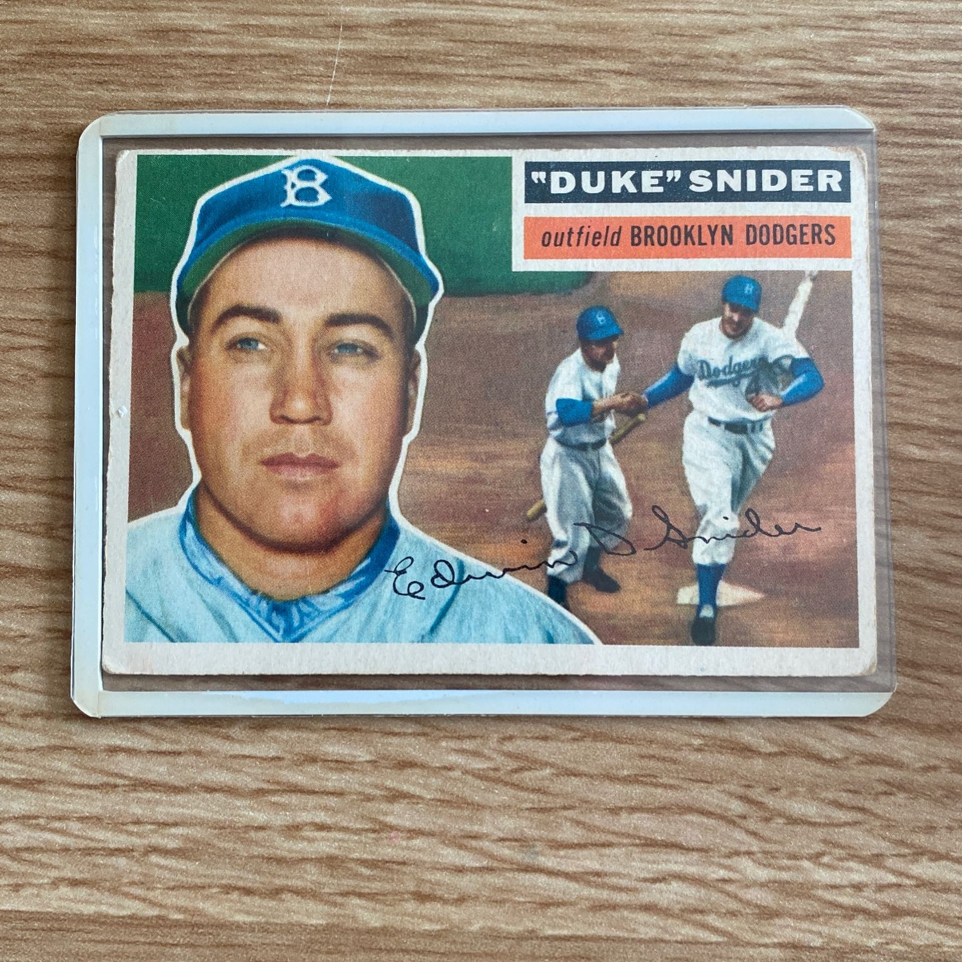 1956 TOPPS 150 DUKE SNIDER BASEBALL CARD, BROOKLYN DODGERS, HOF for
