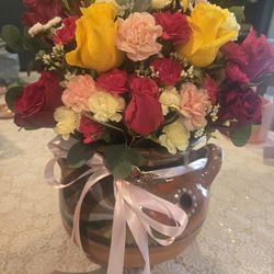 Mexican Pottery Flower Arrangements