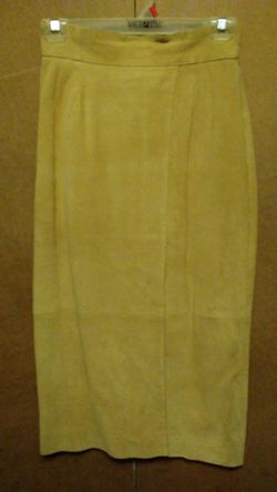 Forenza Leather Beige Skirt Sz 5/6 $15