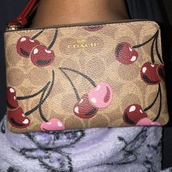 Coach Womens Small corner Zip wrist Pouch 