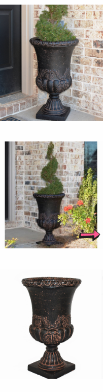 NEW Decorative Sonnet Cast Stone Planter Indoor Lightweight Charcoal Patio Flower Porch Entrance Beautiful Pool Area Natural Outdoor *↓READ↓*