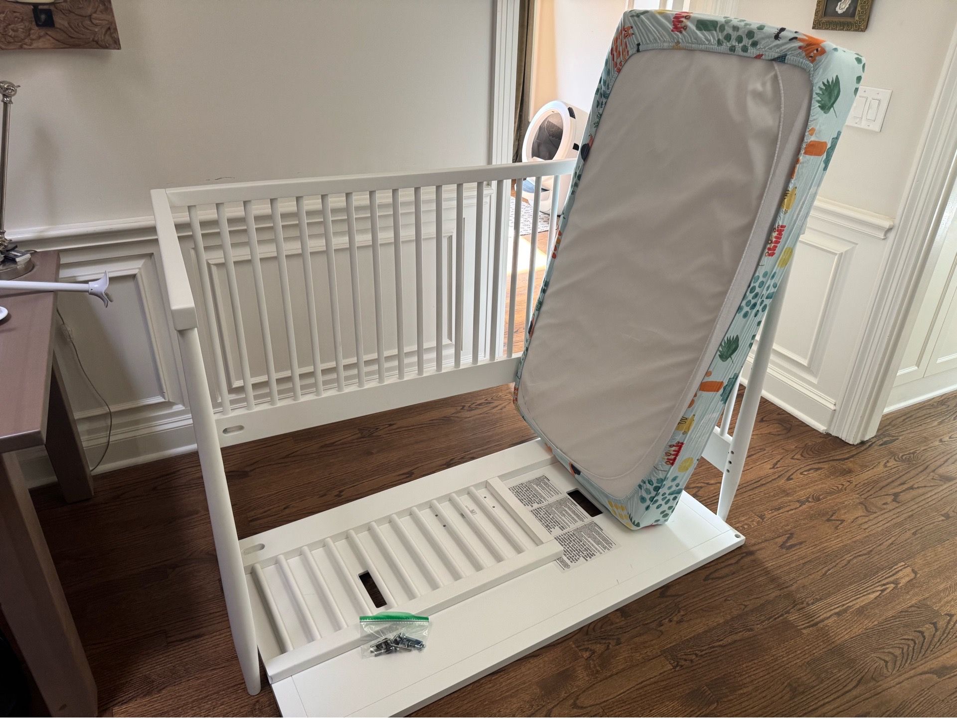 Possibly claimed - FREE - Crate & Barrel Hampton Crib with Toddler Rail and Mattress