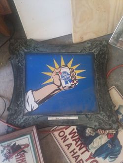 Vintage pants blue ribbon beer sign