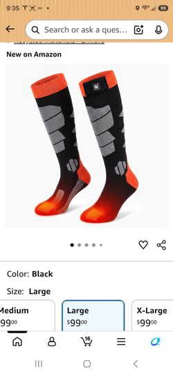 Heated socks size Large