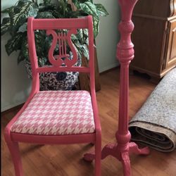 Refurbished Chair And Vintage Claw Table 42" Tall