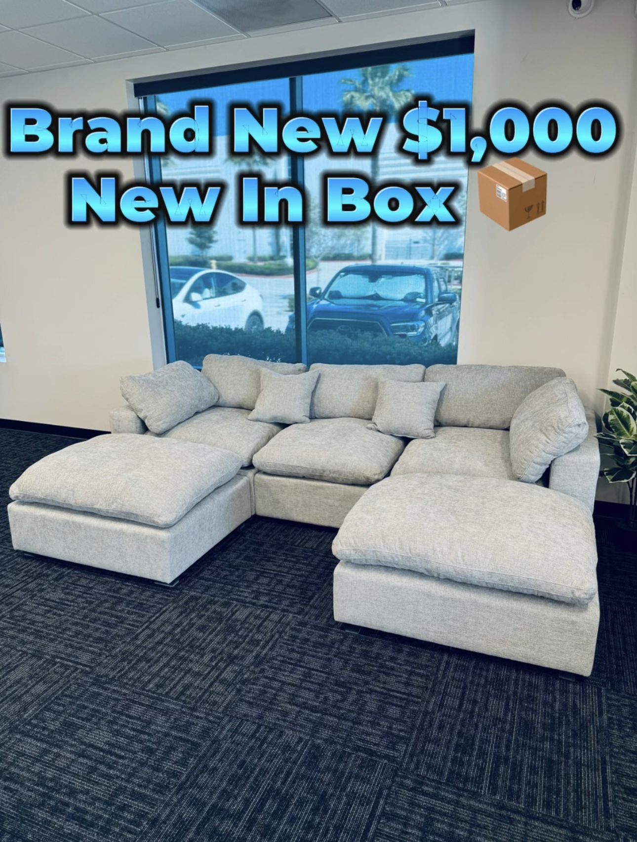 Light Gray Sofa Bed Modular Sectional Couch Brand New In Box ๐ฆ