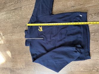 Vintage Cal Berkeley Navy Blue Full-Zip Sweatshirt with Logo