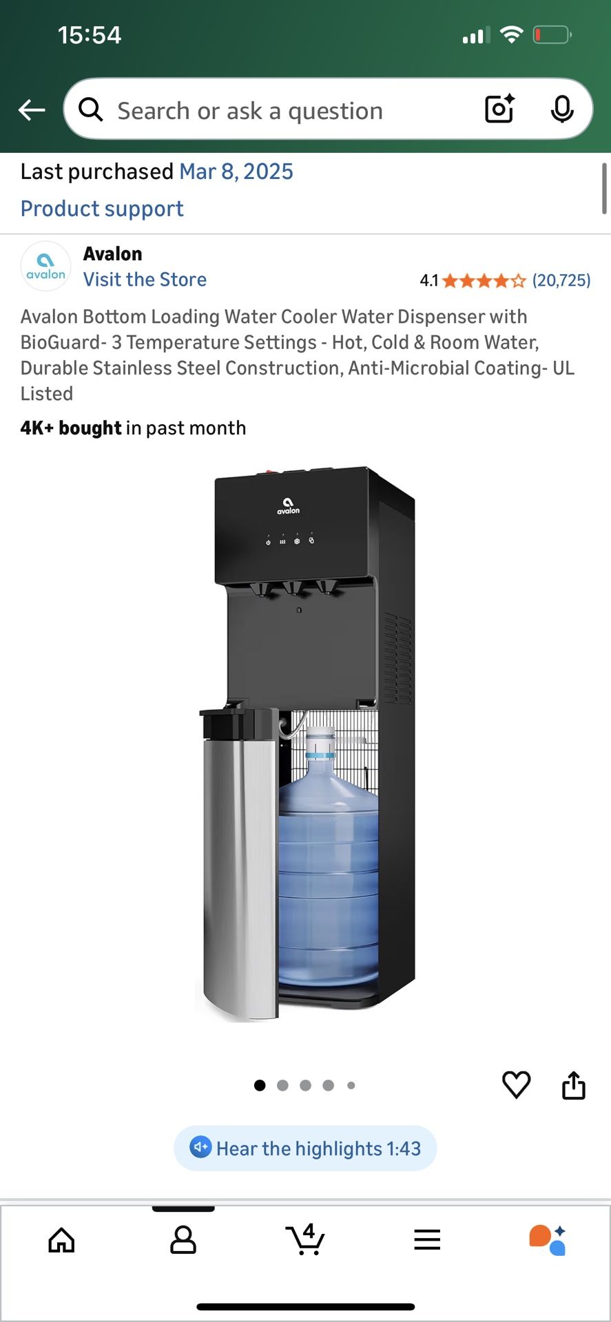 Avalon Water Dispenser