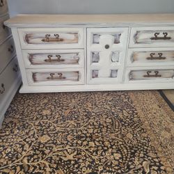YES,  ITS Real WOOD...WHITE DRESSER: ALL DRAWERS WORKS PERFECTLY 