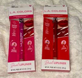 2 L.A. COLORS Dual Lipliner Duo - Sweet Fushion and Berry Swift