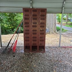 Set Of 18 Attached Small Lockers Each  With Its Own Place For A Lock