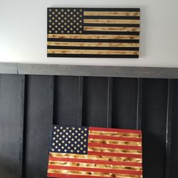 Rustic wooden Flags