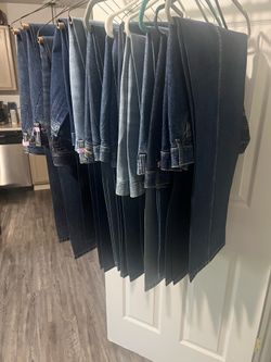 New 40x30 Starched Wrangler Jeans 25.00 per pair