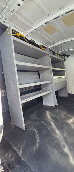 Storage rack shelves for Ford Transit medium or high roof