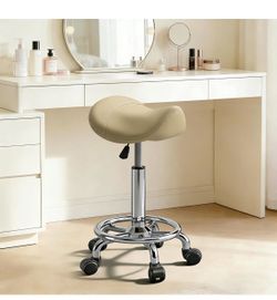 Tan saddle stool