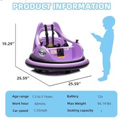 12V Bumper Car for Kids
