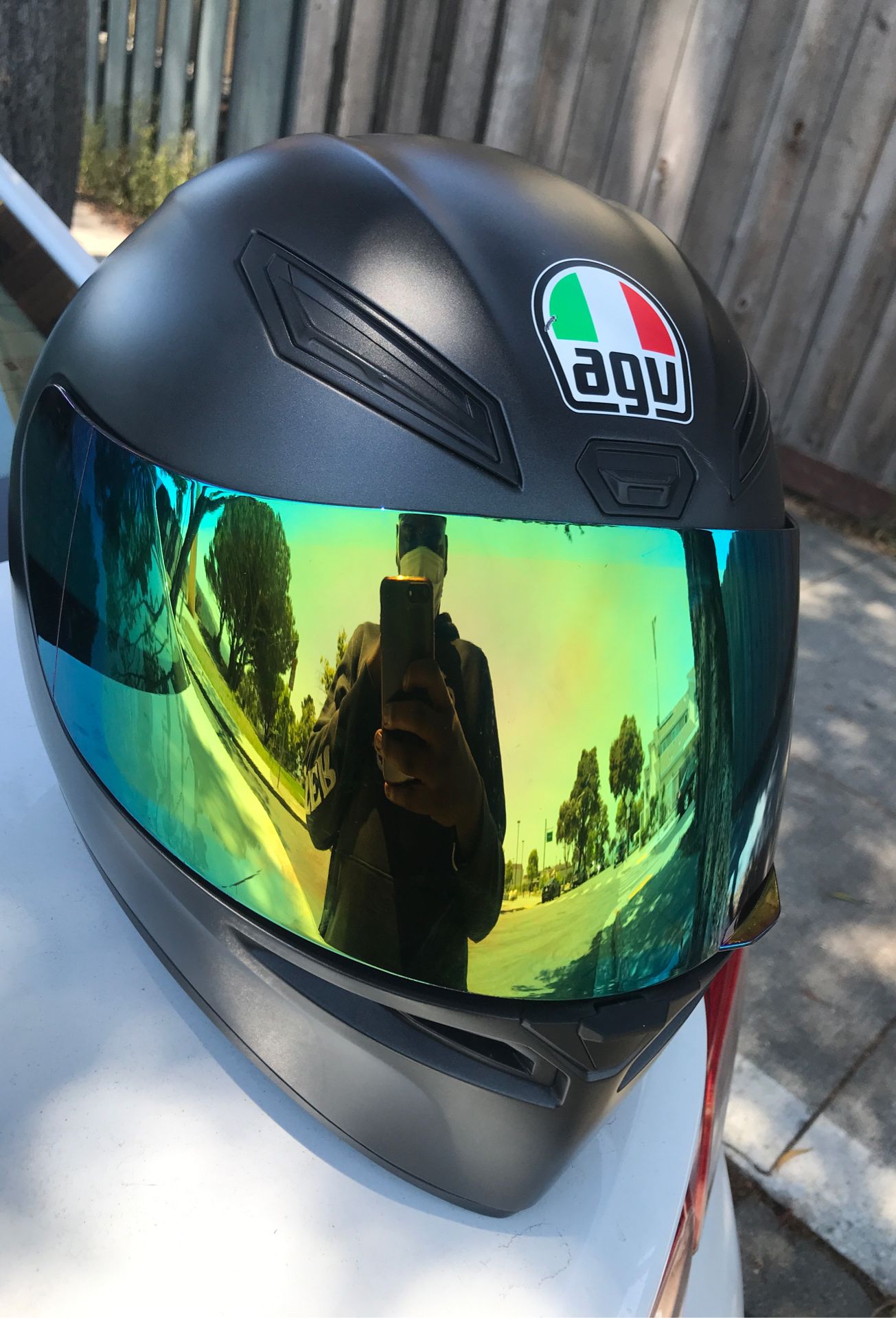 AGV Motorcycle Helmet with Bluetooth with tented visor