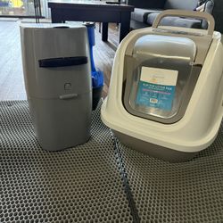 Cat Litter Box + Litter Disposal + Mat