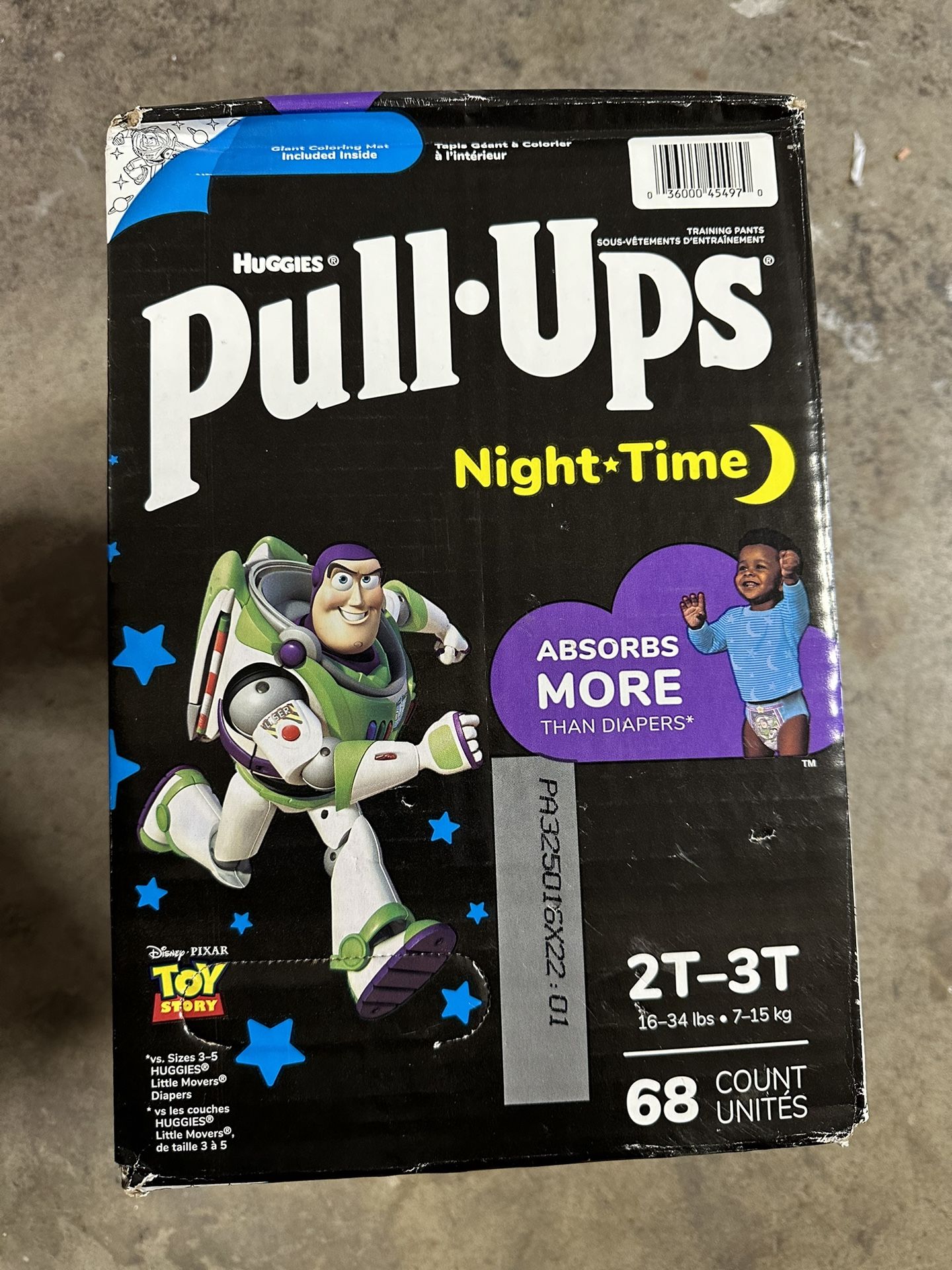 Huggies Pull Ups Night Time 2T-3T, 68 Count 