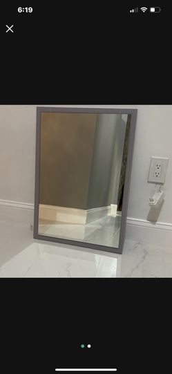 Mirror With Gray Frame 27.5x19.5