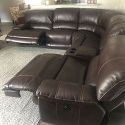 Rooms To Go All Leather Recliner Sectional