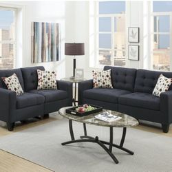 BRAND NEW 2PC SOFA AND LOVESEAT WITH ACCENT PILLOWS INCLUDED $569