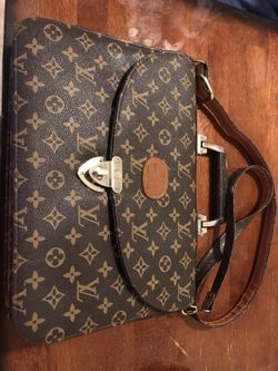 L V vintage briefcase