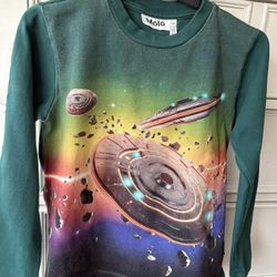 Molo Organic Cotton Long Sleeve T-Shirt Boys 128cm Graphic Print Unisex 7-8 Years 