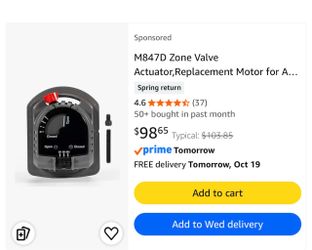Zone damper replacement motor