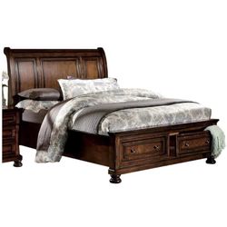 Wooden Sleigh Bed