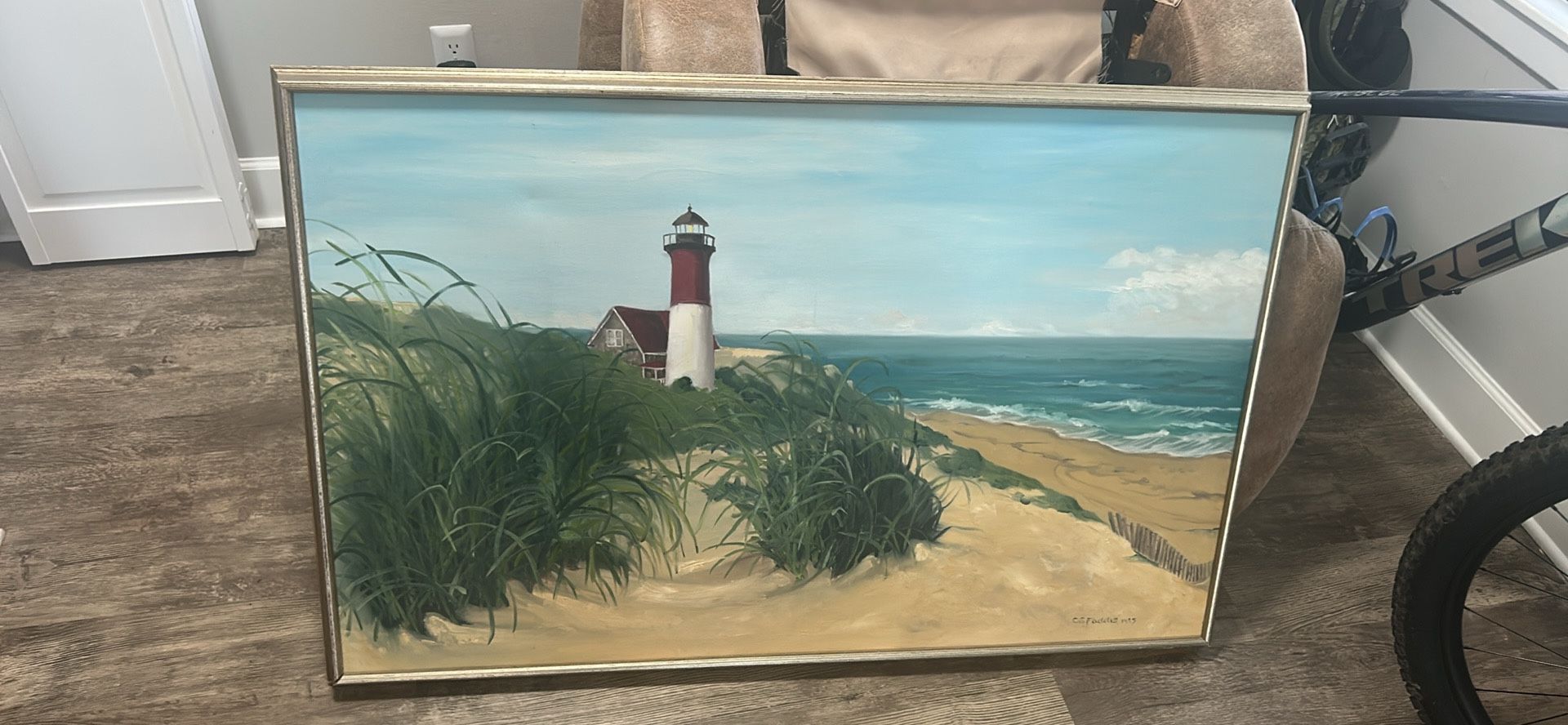 50 By 32 Inch Oil On Canvas Beach Painting