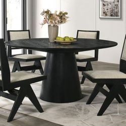 Brand New Black & Grey Contemporary Style 5pc Dining Table Set 