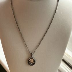Indian Head, Lucky Brand Silver Necklace