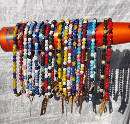 Baseball Swag Sparkling Bead Necklaces 