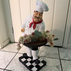Large Italian Chef statue - stands 29 inches tall