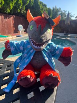 Build-A-Bear Workshop Great Wolf Lodge Plush Glows in Dark Blue Star Robe NWT