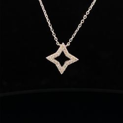 14k Diamond Star Pendant