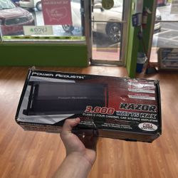 Power Acoustik RZ4-3000D 3000 W Max Razor Series Monoblock 4 Channel Amplifier Brand New 
