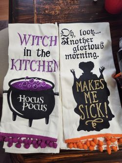 Disney Hocus Pocus Tea Towels Kitchen Towels 
