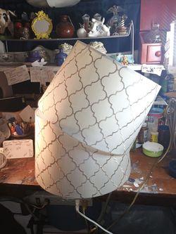Pair of Allen & Roth embroidered fabric lamp shades