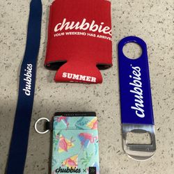 Lot Of 4 New Chubbies Thread Wallet + Mixed Accessories (Valencia) $40