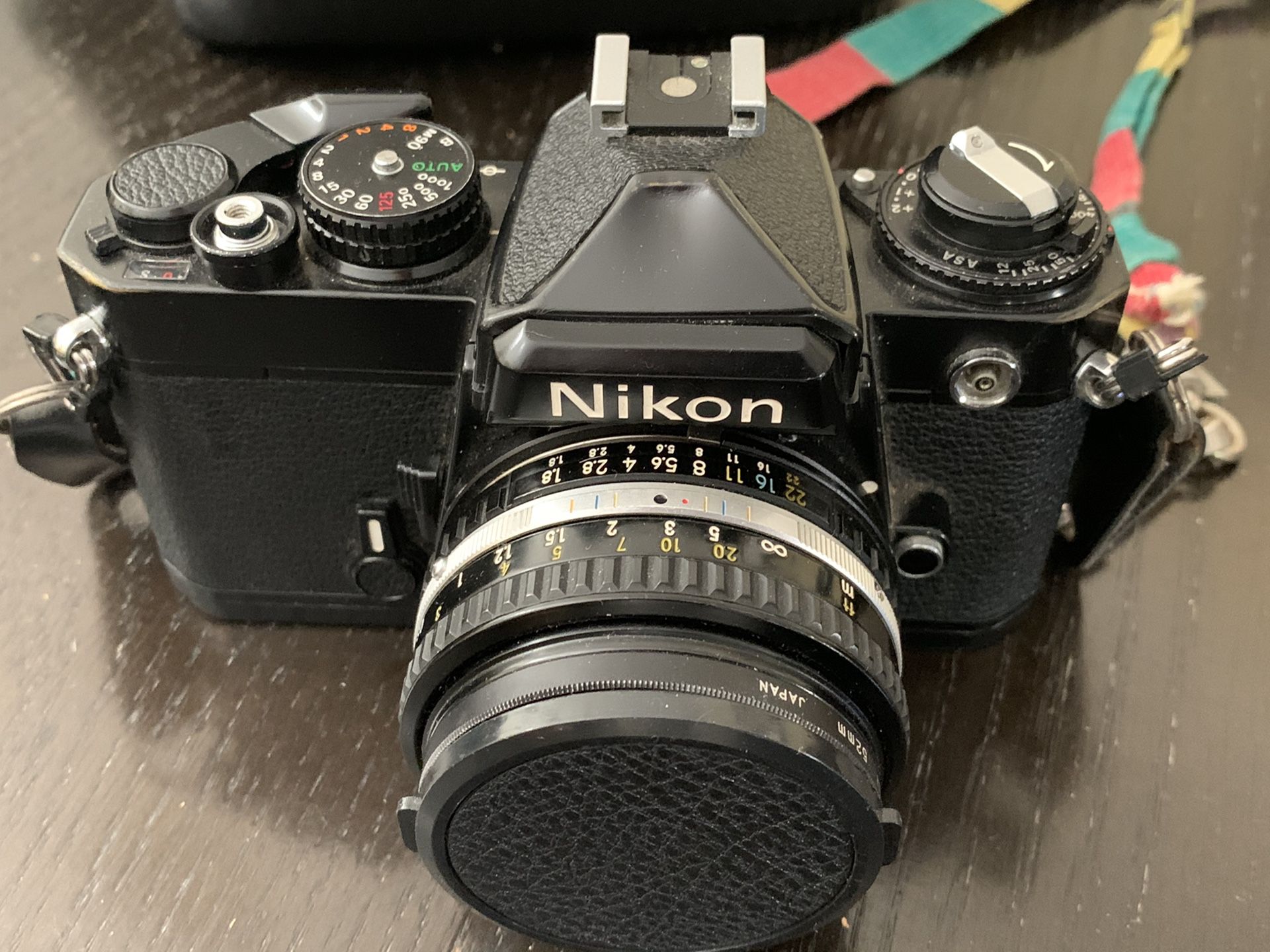 Nikon FE 35mm Camera Body Black + 3 lenses + flash + case + tripod