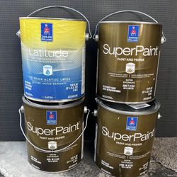Exterior Paint Satin. Color 0020. Peacock Plume. New 4 Gallons 