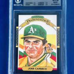 1987 Donruss Jose Canseco Baseball Card Graded Beckett 8.5