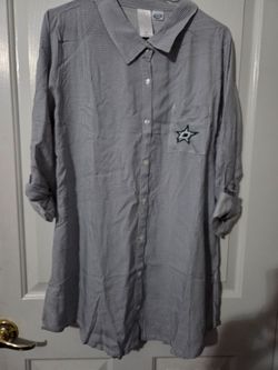 Dallas Stars Womens Xl Long-sleeved Nightshirt $45 Retail